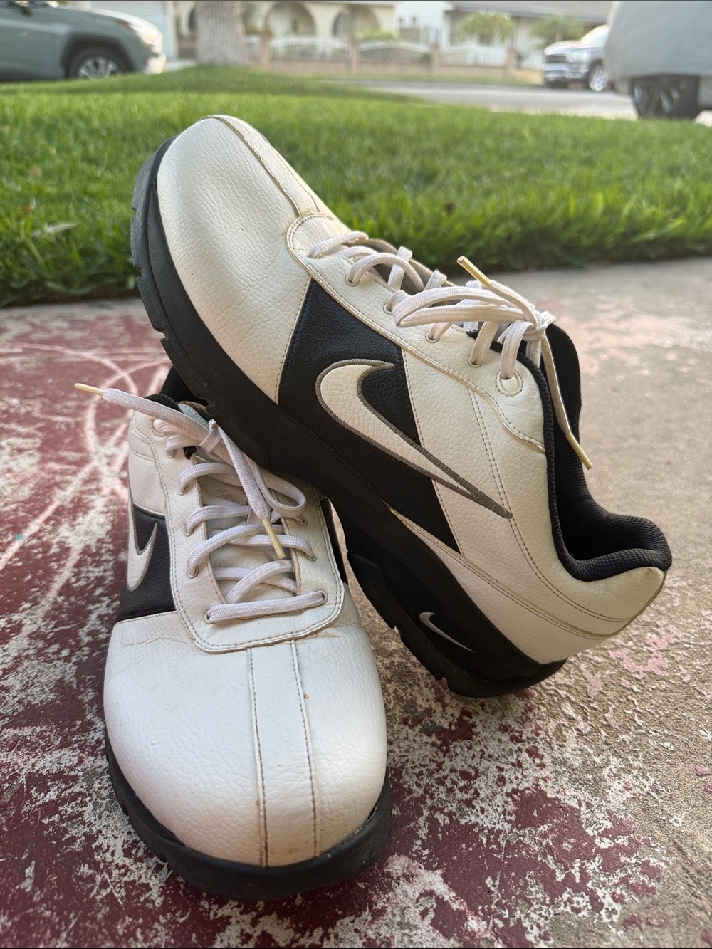 Nike Men’s Golfing White and Black Low-Top